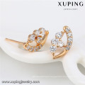 92467 xuping wholesale simple designed gold plated earrings